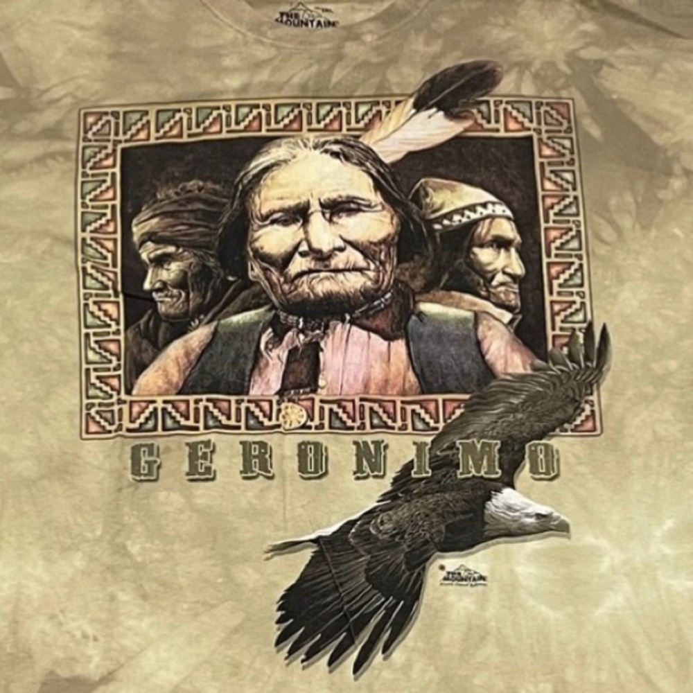 The Mountain Geronimo Graphic T-Shirt Size 3XL Streetwear Native American